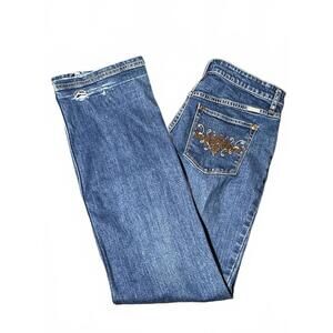 Lawman Women's Stylish Blue Embellished Bootcut Jeans -  SIze 9/10 Western